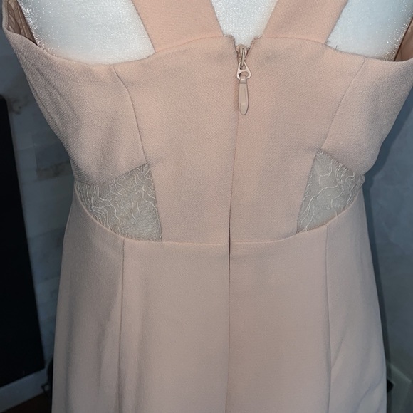 BCBGeneration Whisper Pink Sleeveless V-Neck Lace Mini Dress Size 6 - Picture 5 of 7